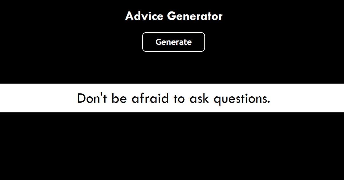 Advice Generator