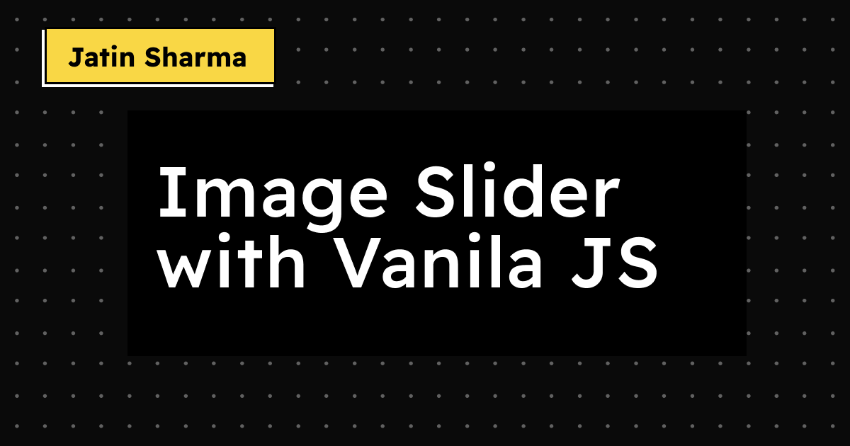 Image Slider with Vanila JS