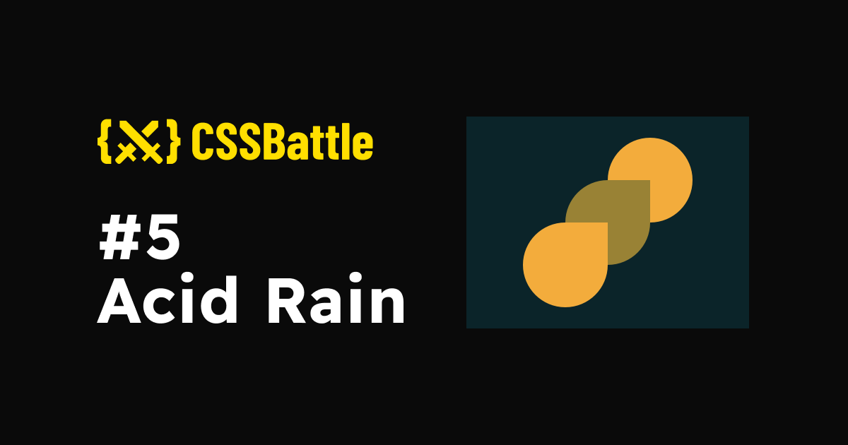 CSS Battle: #5 - Acid Rain
