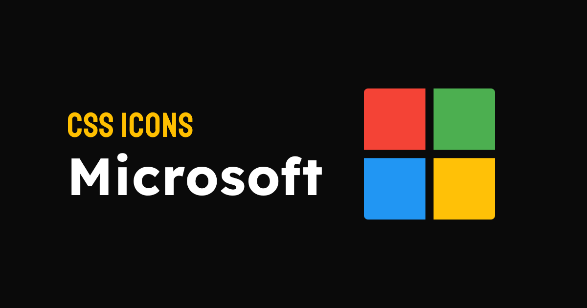 CSS Icon: Microsoft